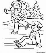 Skating Coloring Ice Pages Winter Rink Kids Printable Hockey Skate Drawing Print Snow Color Sheets Colouring Book Skaters Child Printables sketch template