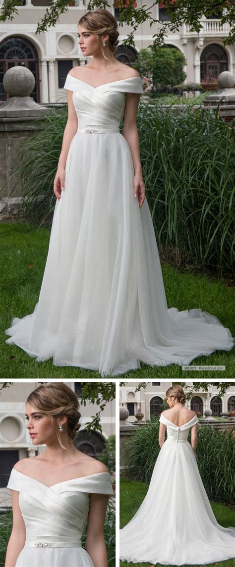 mb2015 a line bridal gown features taffeta wrap bodice