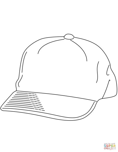 baseball cap coloring page boringpopcom