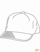Coloring Cap Baseball Pages Printable Hat Categories sketch template