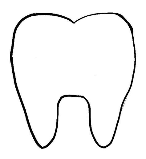 printable tooth template color    teeth