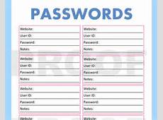 Password Manager, Password Keeper, Password Organizer, Password Log