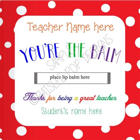 youre  balm personalized card  printable file