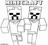 Coloring Minecraft Pages sketch template