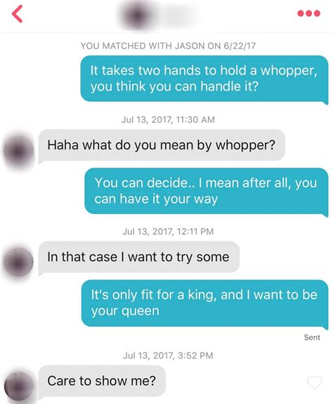 i talked to guys on tinder using food pick up lines and it was gold