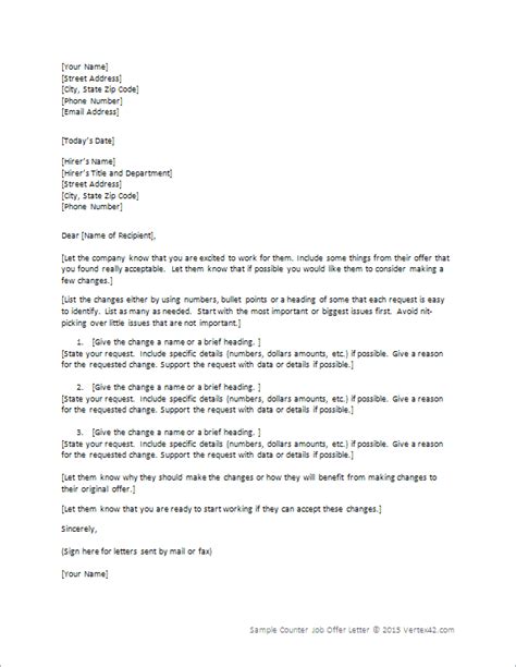 counter offer letter business mentor