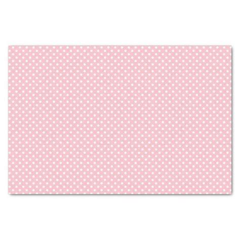 Pale Pink And White Polka Dot Pattern Tissue Paper