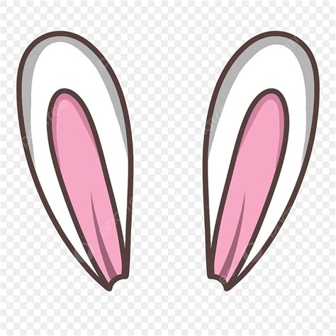 cute bunny ears clipart transparent background white bunny ears