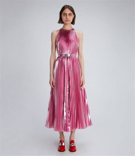 christopher kane pink silver pleated dress wallpaper