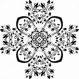 Floral Pattern Background Clipart Flower Motif Monochrome Symmetry Photography Svg Vector Ornament Attribution Modify Commercially Use sketch template