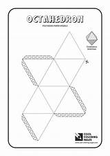 Paper Octahedron Coloring Pages Models Cool Polyhedra Solids Kids Print sketch template