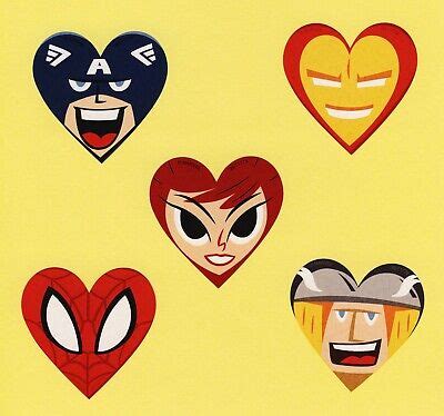 marvel valentines day heart shaped large stickers black widow
