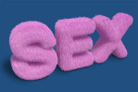 Furry Sex Letters On A Blue Background Stock Illustration