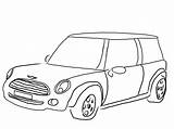 Coloring Mini Cooper Pages Cars Popular Coloringhome sketch template