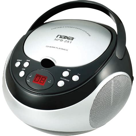 naxa npb portable cd player  amfm radio black walmartcom