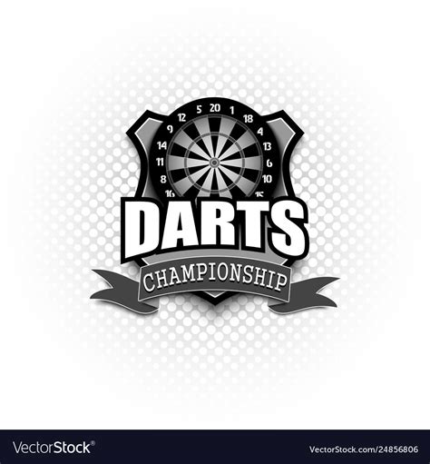 darts logo template design royalty  vector image
