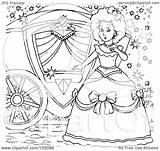 Outline Cinderella Carriage Coloring Clipart Her Illustration Royalty Rf Bannykh Alex Regarding Notes sketch template