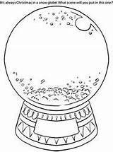 Globe Snow Coloring Pages Snowglobe Christmas Kids Own Globes Winter Printable Clipart Create Craft Print Template Color Empty Sneeuwbol Sheet sketch template