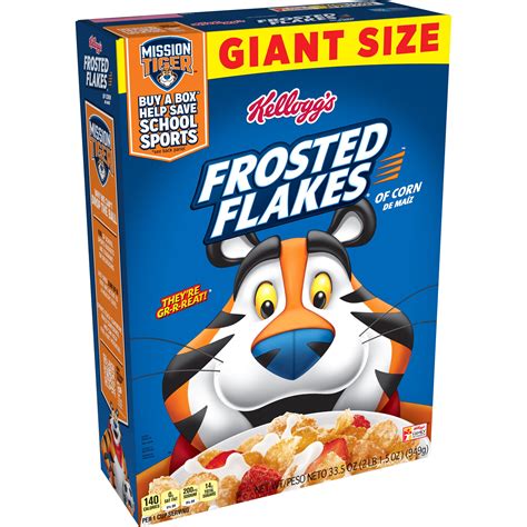 kelloggs frosted flakes breakfast cereal original giant size