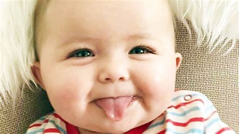 top funniest baby sticking tongue  youtube