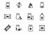 Vector Supplements Icons sketch template
