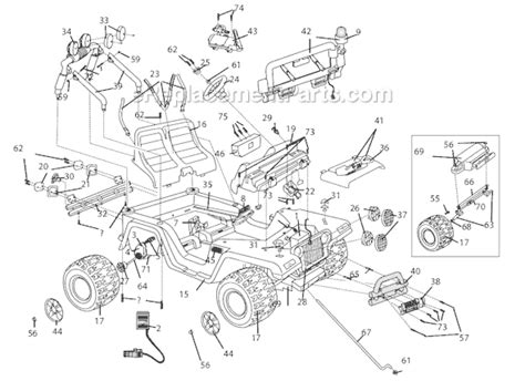 power wheels   parts list  diagram ereplacementpartscom