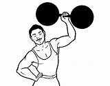 Forzudo Strongman Musculoso Circo Acolore sketch template