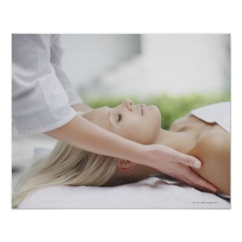 Woman Receiving Massage Poster Foot Reflexology Types