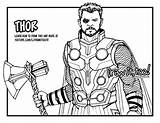 Thor Marvel War Kids sketch template