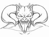 Demon Coloring Pages Printable Getcolorings Color sketch template