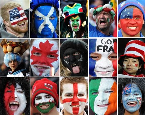 Soccer Fans Face Painting World Cup Rugby World Cup Rugby