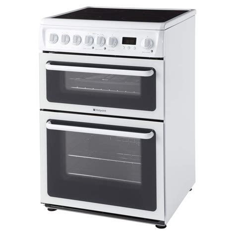 Hotpoint Hae60ps 60cm Double Oven Electric Cooker Polar White