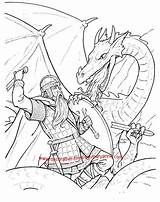 Beowulf Drawings Colouring Sketches sketch template