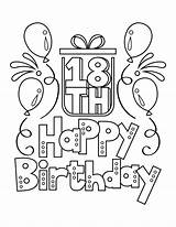 18th Balloons sketch template