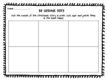 christmas story sequencing activity  grace  gratitude tpt