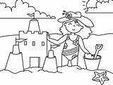 Coloring Sand Castle Print Pages Getcolorings sketch template