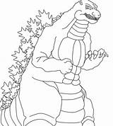 Coloring Godzilla Pages Printable Easy Cartoon Color Print Getdrawings Kids Preschoolers King Da Monster Colorare Space Vs Kong Everfreecoloring Special sketch template