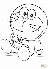 Coloring Doraemon Pages Drawing Printable Paper sketch template