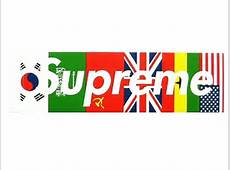 Supreme F/W 2013 Flags Sticker Box Logo Laptop Decals