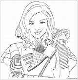 Evie Coloring Pages Descendants Disney Getcolorings Printable sketch template