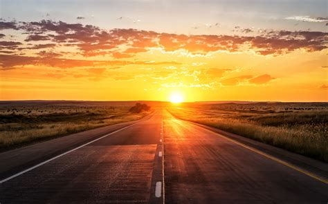 road sunset wallpapers hd desktop  mobile backgrounds