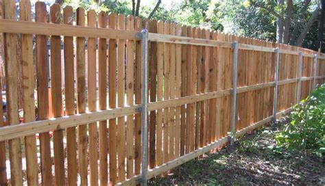 custom wood fence austin tx horizontal cedar picket fences sierra