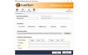 CubexSoft Outlook Export screenshot #1
