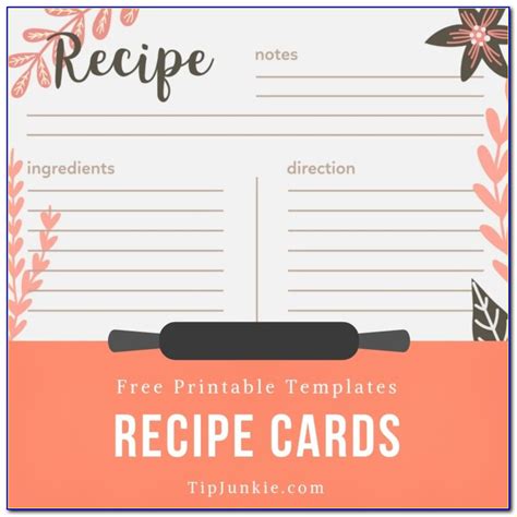 printable recipe templates