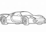 Porshe 918 Spyder Kolorowanka Druku Tylko Rysunek Bardzo Wyścigowe Samochodu Mogą Niski Sobie Takiego Nieliczni Luksusowe Pozwolić Samochód Marki Wyjątkowego sketch template