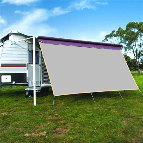 camwings rv awning privacy screen shade panel kit sunblock shade drop   ft grey walmart