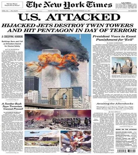 this is what the front page of newspapers looked like on the day after the 9 11 attacks catch news