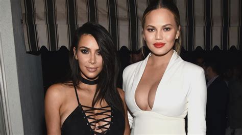 kim kardashian and chrissy teigen flash major cleavage while partying in los angeles