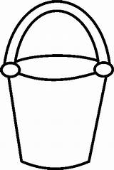 Bucket Drawing Clipart Coloring Library Pages sketch template