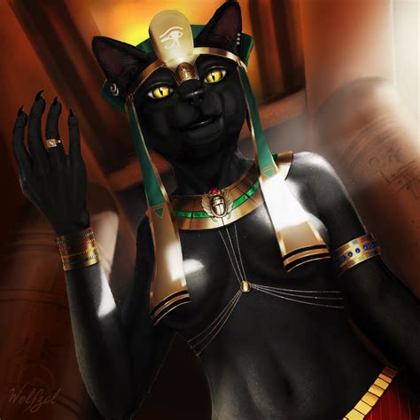 bastet goddess of cats arts and love by wolfzol on deviantart